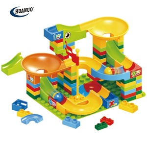 100 Uds. Juguete de bloques de construcción de carreras de mármol de gran tamaño para niños, juego de ladrillos de construcción de bolas deslizantes de construcción grande DIY - Product Image 5