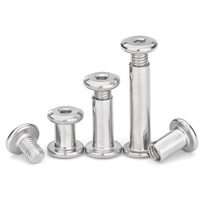 <span class=keywords><strong>Viti</strong></span> Chicago Maschio-Femmina in Acciaio Inossidabile e Ottone M3 M4 M5 per Fissaggio di Borse e Cinture in Pelle - Product Image 5