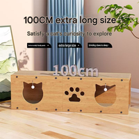 Novayapetix Tunnel à gratter écologique pour chat, jouet durable en carton, griffoir, lit plat, protecteur de meubles pour chat