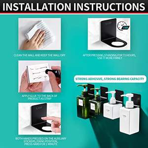 DS1070 रसोई बाथरूम में शावर जेल बोतल रैक हुक स्वयं चिपकने वाला शेल्फ धारक स्टेनलेस स्टील दीवार घुड़सवार तरल साबुन रैक - Product Image 4