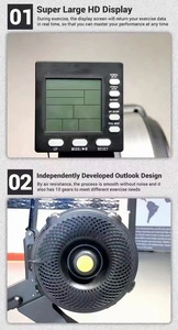 Máquina <span class=keywords><strong>de</strong></span> <span class=keywords><strong>Remo</strong></span> Plegable con Resistencia Magnética, Pantalla LED, Diseño Ecológico y Duradero, Peso Máximo del Usuario 150 kg, <span class=keywords><strong>para</strong></span> Gimnasio en Casa - Product Image 2
