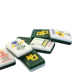 Tuiles de mahjong américaines en acrylique de luxe, 160 pièces, pliables, portables, ensemble de jeu moderne - Product Image 3