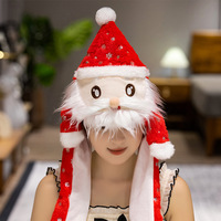 Nouveaux chapeaux de Noël en peluche gonflables à oreilles qui bougent, modèles Père Noël, Cerf, Grinch, Bonhomme de pain d'épices, et chapeaux d'elfe pour fêtes à thème