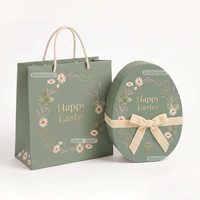 Cajas de Regalo de Pascua de Cartón Hechas a Mano de Lujo con Forma de Huevo para Niños, con Inserto