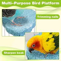 3 Ensembles de Jouets Perchoirs en Résine pour Oiseaux, Accessoire de Cage pour Broyer les Ongles et Griffer, Idéal pour les Perruches, Nymphées et Conures
