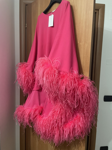 Écharpe en plumes d'autruche teintes violettes écologiques en gros, 5 plis, <span class=keywords><strong>pour</strong></span> <span class=keywords><strong>femmes</strong></span>, décoration de fête à domicile, décoration de Noël, <span class=keywords><strong>bricolage</strong></span>, costume, danse - Product Image 6