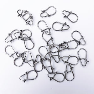100 pièces en acier inoxydable <span class=keywords><strong>carpe</strong></span> matériel de pêche japonais Snap pivotant et connecteur de leurre, résistant antirouille pour la pêche - Product Image 6
