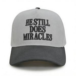 Casquette de baseball vintage en coton délavé avec citation brodée, casquette snapback bicolore, vente en gros - Product Image 5