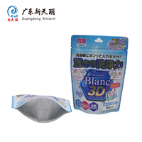 Sachets Doypack personnalisés imprimés pour lessive en capsules, emballage plastique refermable à fermeture éclair