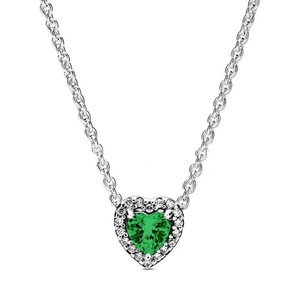 Original <strong>PANDO</strong> 925 Sterling Silver Red Blue Green Pink Stone Jewelry Stud Cz Heart Necklace Women Jewelry Sets - Product Image 2