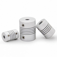 Accouplement fileté flexible en argent pour moteur pas à pas, filetage supérieur pour vis d'enroulement, support de couple élevé, personnalisation non standard