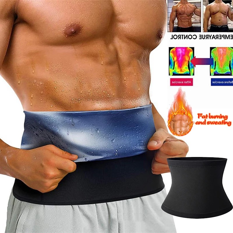 2024 Mens Fashion Shaper Doppel kompression Sauna Sweat Workout Taillen gürtel festziehen