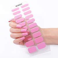 Autocollants pour ongles en gel UV semi-durcis de qualité salon, 100% gel véritable, ne dommage pas les ongles, longue durée, autocollants pour ongles en gel semi-durcis