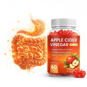 Gummies AVC Probiotiques Prébiotiques Postbiotiques au Vinaigre de Cidre de Pomme Sans Sucre, Complément Alimentaire Fruité pour la Santé Intestinale - Product Image 1