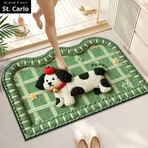 Imitation moderne Impression 3D Lin Polyester Cartoon <span class=keywords><strong>Tapis</strong></span> de sol de salle de bain Absorbant l'eau Antidérapant Lavabo de toilette <span class=keywords><strong>Tapis</strong></span> à séchage rapide - Product Image 2