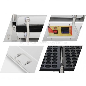 Machine à gaufres commerciale en acier inoxydable à 40 grilles, contrôle tactile, thermostat réglable - Équipement professionnel pour gaufres bulles style Hong Kong - Product Image 6