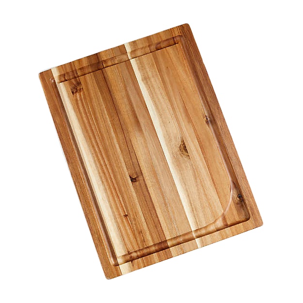 Wholesale all natural custom sublimation bamboo kitchen vegetable acaia arcadia wood cutting board with groove