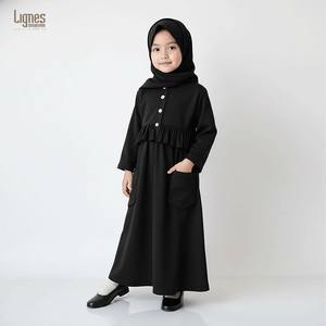 Abaya islamique modeste pour filles avec hijab assorti, vêtements musulmans de qualité export - Product Image 1