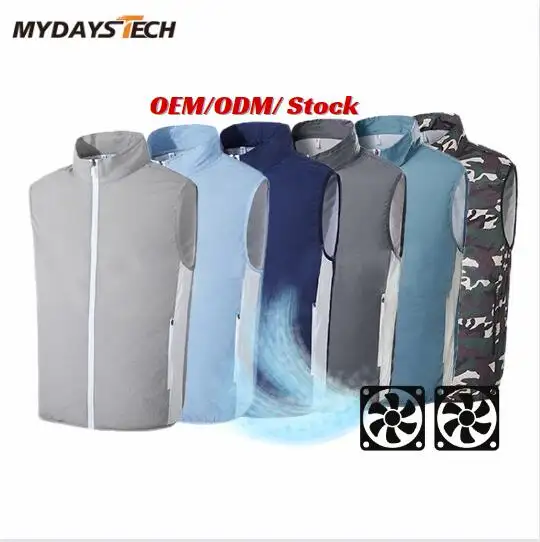 Mydays Tech在庫あり屋外UVプルーフ冷却ファンジャケットベストコートエアコンベストジャケット