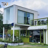 Maison d'hôtel de luxe économique en conteneur maritime modifié à 3 chambres, en panneaux sandwich d'acier, taille 20ft/40ft
