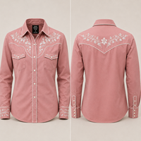 Vêtements Western pour femmes, chemise de cowgirl brodée, vêtements Western, OEM ODM, marque privée