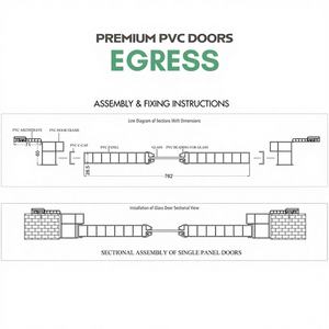 PVC Eco-Friendly Waterproof Fire Resistant Anti-Termite Interior Door <b>for</b> <b>Bathroom</b> Bedroom Kitchen Home Hotel Entry OEM Supplier - Product Image 1