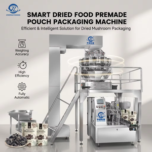 Máquina de envasado de bolsas tipo doypack preformadas con cierre ziplock, con báscula combinada, para setas negras y hongos Shiitake secos - Product Image 1