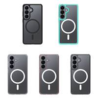 Étui de téléphone de luxe transparent anti-jaunissement N52, magnétique puissant, anti-chute, résistant aux chocs pour Samsung S23 S24 S25 S26 Plus ultra