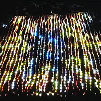 Rideau lumineux LED DMX RGB personnalisé pour Noël, OEM, IP65, extérieur