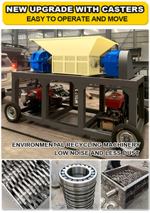 Trituradoras de Neumáticos de Doble Eje Portátiles Industriales, Máquina Trituradora Móvil para Neumáticos de Camiones Semi - Product Image 4