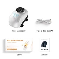 3-in-1 Tragbares 3D-Knie-Luftkompressions-Massagegerät mit Infrarot-Laserfunktion, Vibration und Wärmefunktion