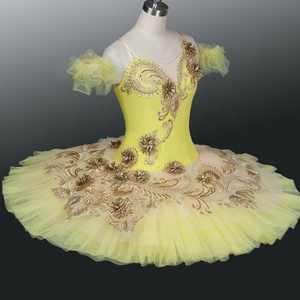 Tutú de Ballet Clásico de Hada Durmiente, Hecho a Medida en Satén Dorado, <span class=keywords><strong>para</strong></span> Niñas y Adultos, Disfraz de Ganso <span class=keywords><strong>para</strong></span> Competencia de Ballet - Product Image 5