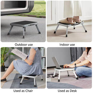 Mini marchepieds portables pour <span class=keywords><strong>caravane</strong></span>, tabourets ottomanes, plateforme de travail pliable pour le camping, marchepied en fer antidérapant pour camping-car avec poignée de transport - Product Image 6