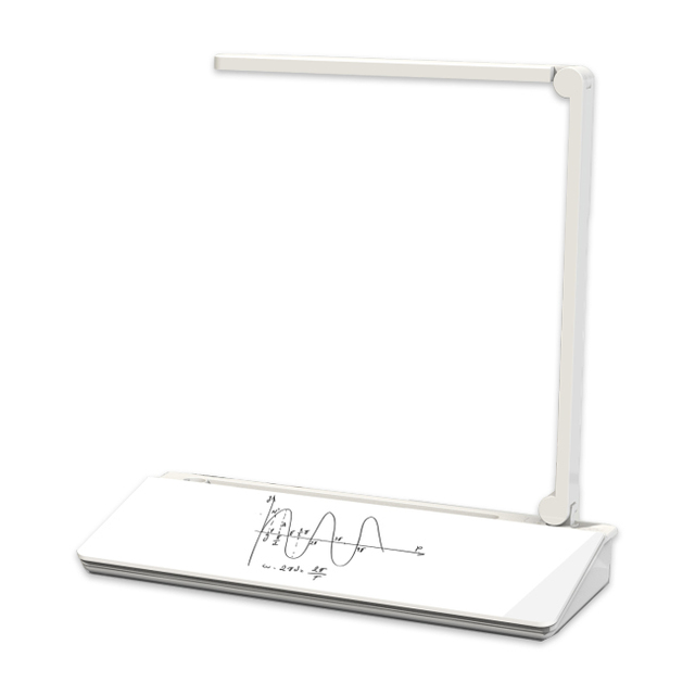 Small Desk Glass White Board with Lamp, Storage Organizer Dry-Erase  Whiteboard, 40x15cm