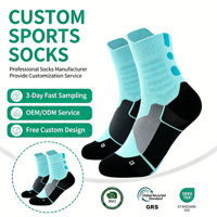Chaussettes de football pour hommes Elite Professional, épaisses, à fond en tissu éponge, antidérapantes, design personnalisé