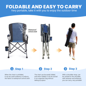 Silla de Camping Plegable Portátil, Ligera y Extra Grande, Estilo Americano, para Pesca y Camping - Product Image 5