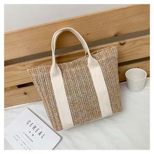 Straw Tote Bag <b>Purses</b> for Women Straw Beach Bag Women Summer Handwoven Tote Bags Shoulder Handbags - Product Image 2