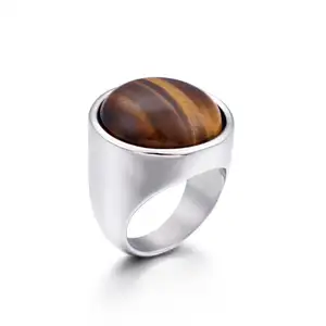 Bague en pierre simple, grand anneau en pierre de néoprène, 1 pièce