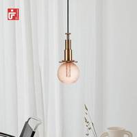 Lustre moderne en aluminium soufflé à la main, support de lampe E27 de luxe, lampe suspendue, bureau, ampoule suspendue en métal