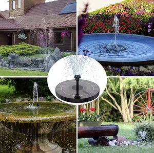 Fontaine d'eau solaire pour bain d'oiseau avec pompe à panneau Caractéristique de jardin extérieur pour colibris Mini Style flottant - Product Image 6