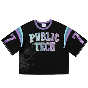 Camiseta Corta Extra Grande para Hombre con Logotipo Personalizado, Estilo Vintage, Lavada al Ácido, Hombros Caídos, Cuello Redondo, Impresión DTG, 100% Algodón Pesado - Product Image 1