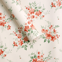 Papier d'emballage pour bouquet de fleurs Brahma, style miroir, printemps, floral, frais, blanc, carton recyclable, imprimé, pour fleuristes