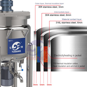 High-Quality Testing Vessels Stirred tank Reactor Price / tank with Heating Lubricant <strong>Grease</strong> <strong>Making</strong> <strong>Machine</strong> - Product Image 4