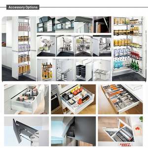 Nouveauté : Armoires hautes modernes modulaires de luxe en bois massif et verre pour salon, cuisine, salle à manger - Product Image 4