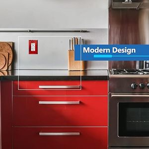 Tấm chuyển đổi ánh sáng, Nắp ổ cắm plexiglass, kính acrylic, quá khổ 1 băng 5.25 "x 3.44", LWP-31O-ARG, vàng hồng tùy chỉnh - Product Image 3