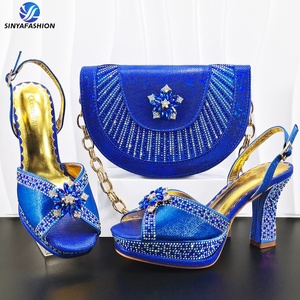 Sinya <span class=keywords><strong>tacco</strong></span> alto <span class=keywords><strong>scarpe</strong></span> italiane con borsa nigeriano con pietre <span class=keywords><strong>scarpe</strong></span> di corrispondenza borsa per le donne occasione - Product Image 6