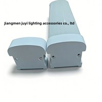 Kit de boîtier de lampe LED étanche IP65 en aluminium pour parking avec couvercle blanc laiteux et accessoires 1,2 m