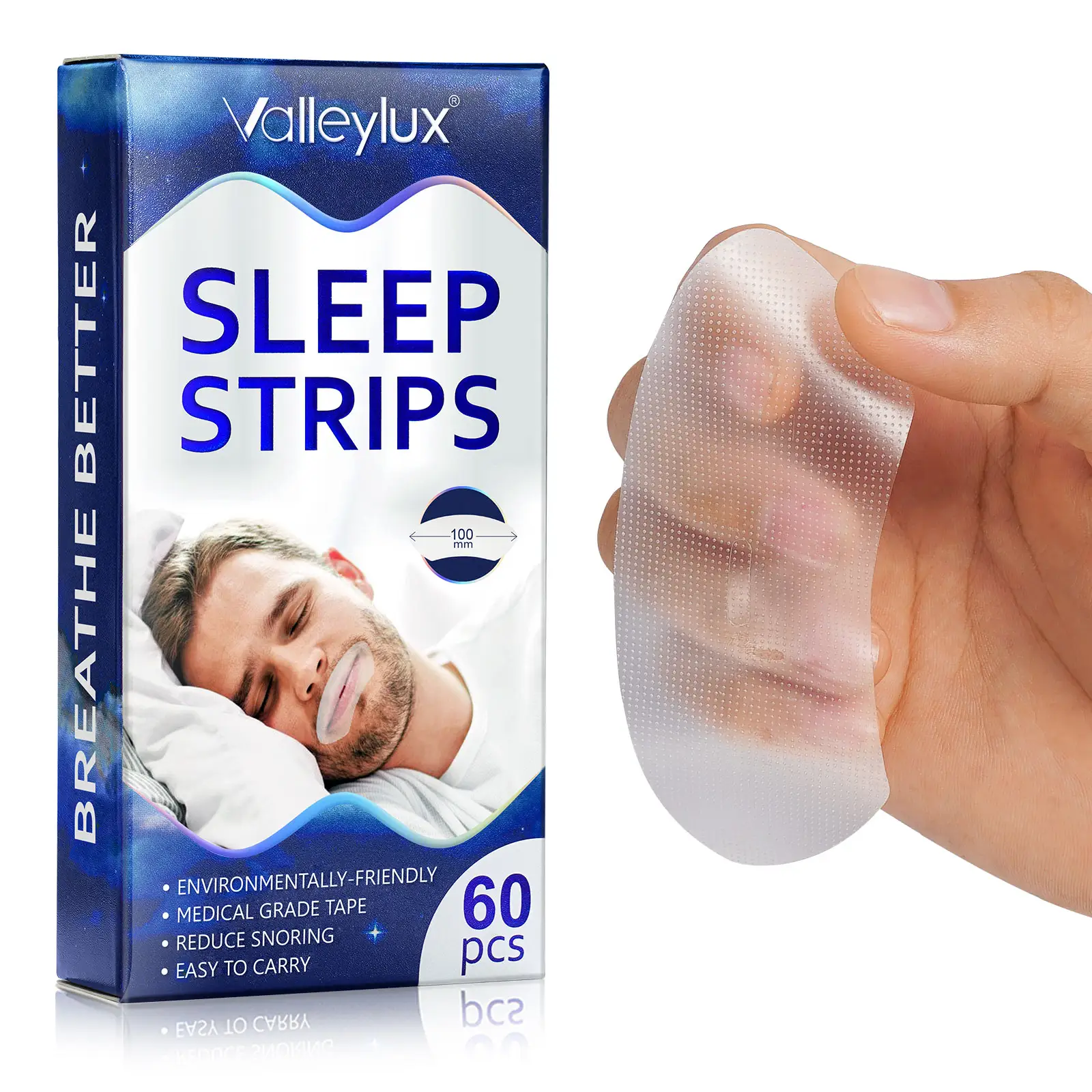 Valleylux private label improve sleep quality relief instant snoring anti snoring devices sleep anti snore mouth tape