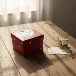 Sunshine Factory Supply 6/8/10/12/14 Inch Tall Cake <b>Box</b> with Window with Ivory Board 350/400 GSM - Product Image 1