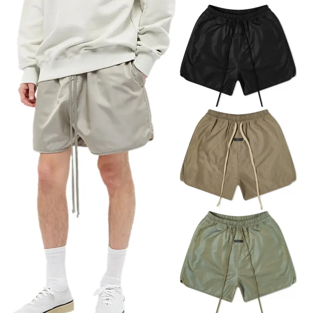 Männer Frauen Mode Plain Color Woven Casual Shorts Kordel zug über dem Knie Gym Shorts Neutrale Basketball High Street Style Shorts